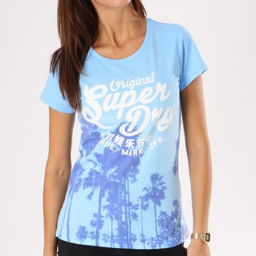 Sweat à capuche et tirette Borg Lined Applique Cali Blue Grit Slub pours Femme | BE-FR