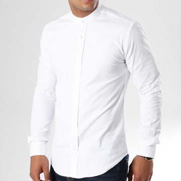 LBO - Camisa Manga Larga Slim Fit Cuello Mao 404 Blanco
