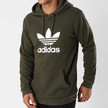 Adidas Originals Sweat Capuche Trefoil DT7970 Vert Kaki LaBoutiqueOfficielle