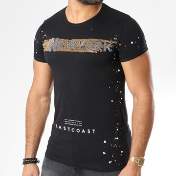 T-shirt Morgan Argenté Et Noir Taille S - Neuf Sans étiquettes, Jamais Porté