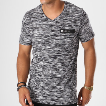 JACK & JONES T-Shirt Chiné Col Fendu Pour Homme - 100% Coton