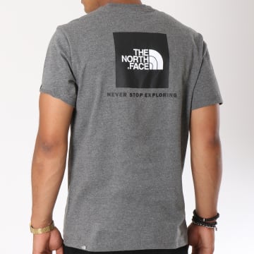  The North Face - Tee Shirt Red Box Gris Anthracite Chiné