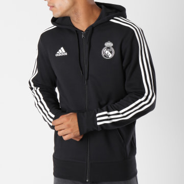 Real Madrid Maillot Sweat à Capuche Real Madrid Enfant - Collection Officielle - 100% Coton - Manches Longues Bonnet Real Madrid Enfant