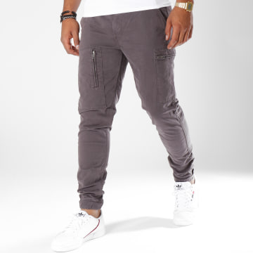 Pantalon Cargo Femme Esprit - Gris Noir, Taille 36, 4 Poches, Coton, Occasion Très Bon état