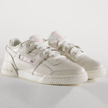 Reebok Baskets Femme Workout Low Plus CN4610 White Practical Pink LaBoutiqueOfficielle