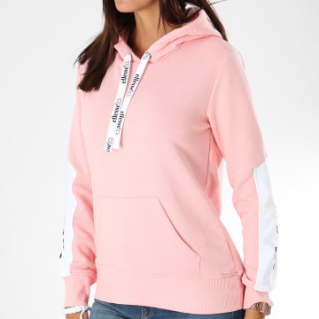 Ellesse - Veste Zippée Capuche Mattar SHI05236 Noir Blanc Rose