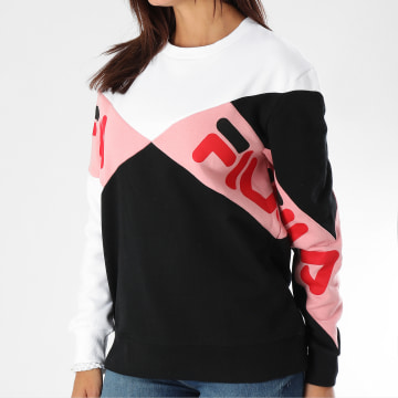 Fila Sweat Crewneck Femme Lidia Boyfriend 684244 Noir Rose Blanc LaBoutiqueOfficielle