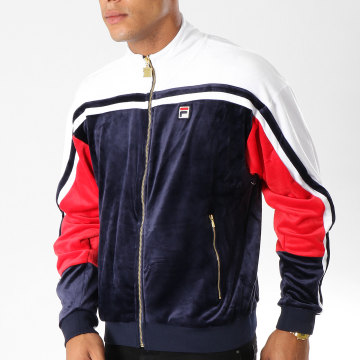 Fila Veste Zipp e Velours Lamar 684402 Bleu Marine Blanc Rouge