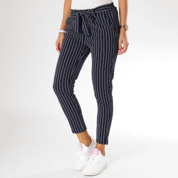 Girls Outfit Pantalon Raye Femme 344R Bleu Marine Blanc LaBoutiqueOfficielle