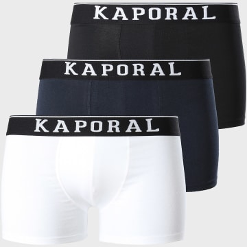 Boxers Kaporal Lot De 3 Neufs Avec étiquettes - Taille L, Multicouleur, 100% Coton, Coupe Regular
