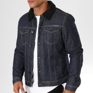 Kaporal Veste Jean Col Mouton Eti Bleu Brut LaBoutiqueOfficielle