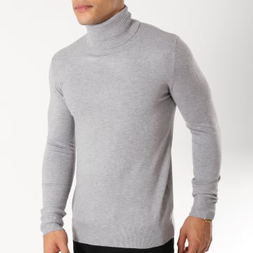 pull col roulé homme marine clair BEST GUEST 314R