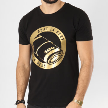 OhMonDieuSalva - Camiseta Abat La Hess Billet Negro Oro