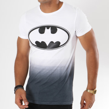  DC Comics - Tee Shirt Logo Blanc Dégradé Noir