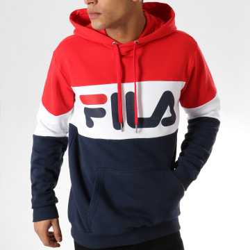 Fila Sweat Capuche Blocked 687001 Bleu Marine Blanc Rouge LaBoutiqueOfficielle