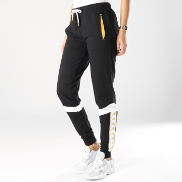 Kappa Pantalon Jogging Femme Banda Noir Dore LaBoutiqueOfficielle