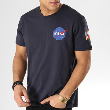  Alpha Industries - Tee Shirt Nasa Space Shuttle Bleu Marine