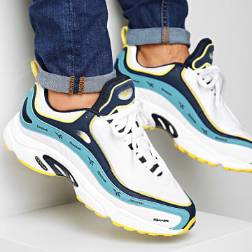 Reebok Baskets Daytona DMX Vector DV3890 White Navy Mist Yellow LaBoutiqueOfficielle