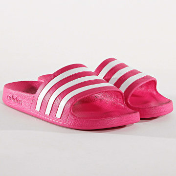 Adidas Originals Claquettes Femme Adilette Aqua F35536 Rose Blanc LaBoutiqueOfficielle