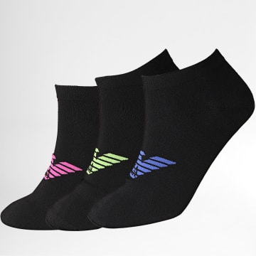 Emporio Armani - Lot De 3 Paires De Chaussettes 300008-9P234 Noir ...