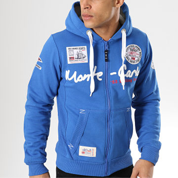 Sweat à Capuche Geographical Norway Homme - Avec Sac Banane Inclus - 100% Polyester Décontracté