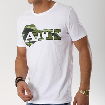  ATK - Tee Shirt Logo Blanc Camo Vert Kaki