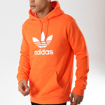 Adidas Originals Sweat Capuche Trefoil DZ4573 Orange LaBoutiqueOfficielle