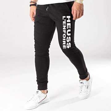  Heuss L'Enfoiré - Pantalon Jogging Logo Noir
