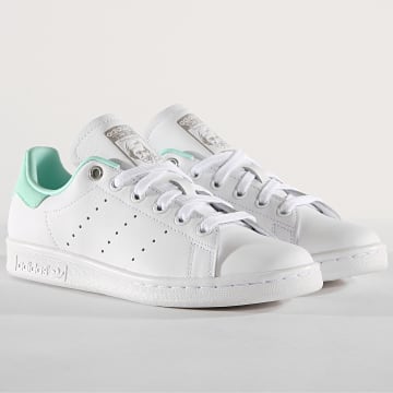 Adidas Originals Baskets Femme Stan Smith G27908 Footwear White Silver Metallic Clear Mint LaBoutiqueOfficielle