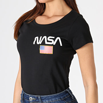  NASA - Tee Shirt Femme Logo Coeur Noir
