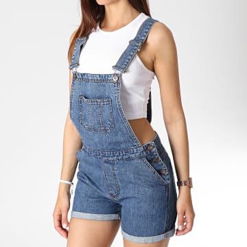 Salopette bleue sexy en jean déchiré pour femme - Ma Jolie Salopette