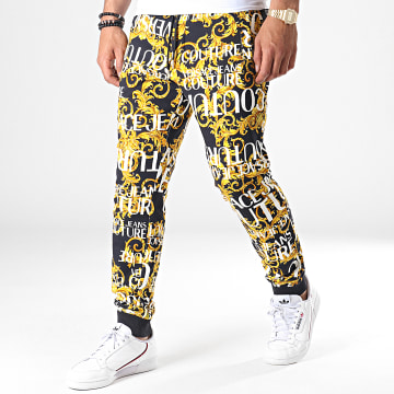Pantalon Legging Jaune à Motifs Noirs - Taille L, Coton/élasthanne, Décontracté, Neuf Sans étiquette