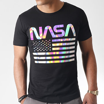  NASA - Tee Shirt Iridescent USA Noir