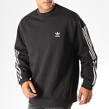 Adidas Originals Sweat Crewneck Lock Up ED6121 Noir Blanc LaBoutiqueOfficielle