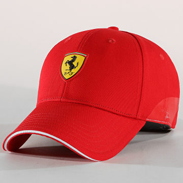 Casquette Réglable Ferrari - Logo Brodé - Rouge Et Jaune - Coton - Occasion Très Bon état (à Nettoyer)