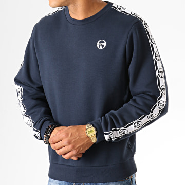 Sergio Tacchini - Sweat Col Zippé 39527 Bleu Marine
