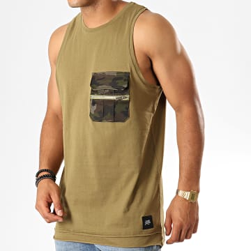 Débardeur Femme Camouflage - Taille L (buste 22 Pouces) - Coton - Occasion Très Bon état - Étiquette Manquante