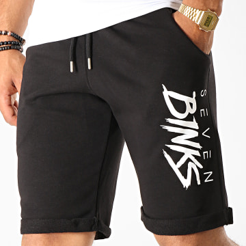7 Binks - Logo Jogging Shorts Negro Blanco