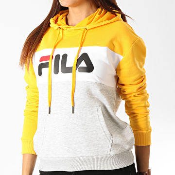 Fila Sweat Capuche Femme Lori 687042 Jaune Moutarde Gris Chine Blanc LaBoutiqueOfficielle