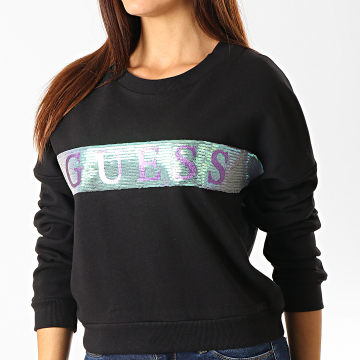 Guess MELANIE TRIANGLE LOGO - Pullover - jet black/noir