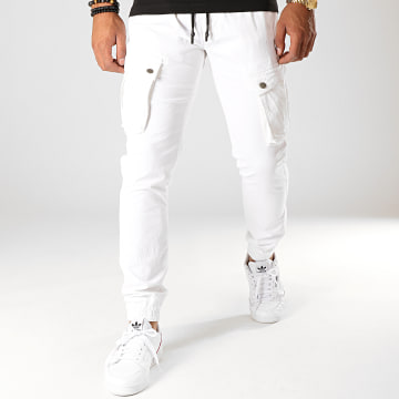 LBO - Jumbo Skinny Cargo Broek Wit