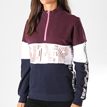 Jaysis Sweat Femme Sans Capuche Chic Col Montant Leger Pull Zippé Ample Grande Taille Manche Longue Avec Poche Sweatshirt Uni Basique 1/4 Zippé Decontracte Haut Chaud Automne Hiver Tops (Black, M