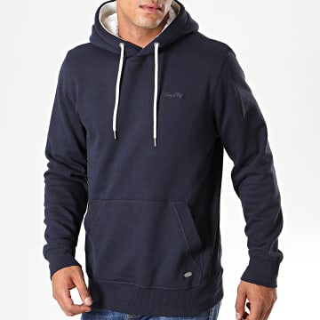 Sweat à Capuche Ocean Laundry Homme, Bleu Marine, Taille M, Coton Mélangé