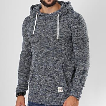 Tom Tailor - Pull Col V 1012820-XX-10 Bleu Clair Chiné