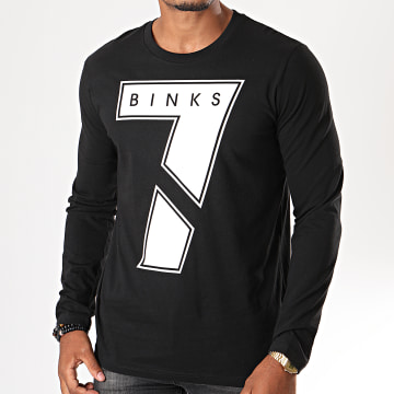 7 Binks - Camiseta de manga larga Seven Negro Blanco
