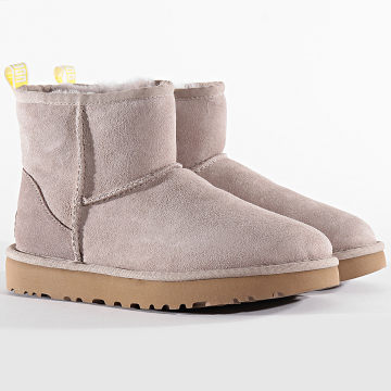 UGG Bottines Femme Classic Mini II Graphic Logo 1110083 Oyster Neon Yellow LaBoutiqueOfficielle