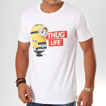  Les Minions - Tee Shirt Thug Life Blanc