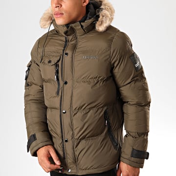 Geographical Norway Doudoune Fourrure Bonap Vert Kaki LaBoutiqueOfficielle