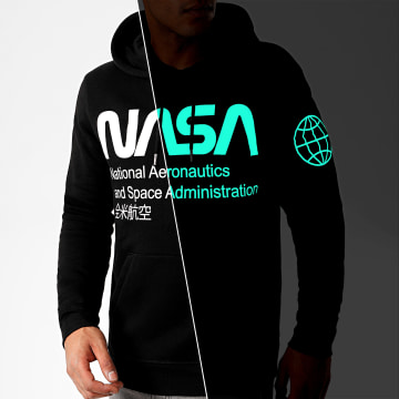  NASA - Sweat Capuche Glow In The Dark Noir