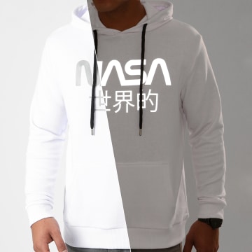 NASA - Giappone Felpa con cappuccio riflettente bianca